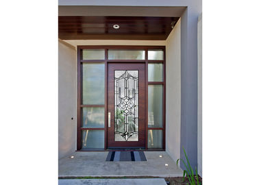 側光の装飾的なパネル ガラス、建築ステンド グラスのドアのパネル