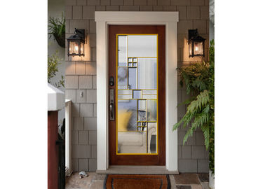 元のアートワークの建築装飾的なステンド グラスのドアはNouveauアール・デコ パネルをはめます