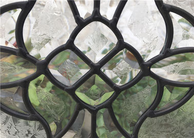 黒い古さびのドアのガラス窓ガラス、熱/騒音の抵抗の装飾的なガラス窓ガラス