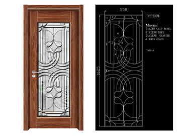 Inteirorのドアの建築装飾的なガラスは、斜めのガラス ドアのパネルをきれいにします