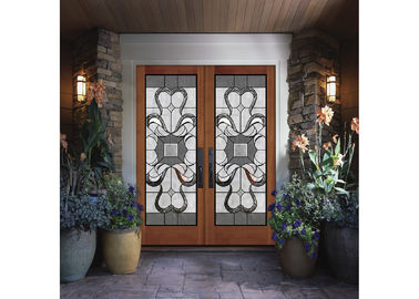 木製フレームのDedorativeのスライド ガラス ドア、黒い古さび内部ガラス スライディング・ドア