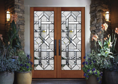 内部の木製のドアの古典美術のガラス パネルの熱健全な絶縁材