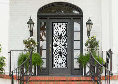 熱いDipfabricatedの個人的な様式の吹き付け塗装の錬鉄のガラス ドア