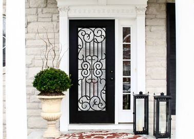 耐久の錬鉄のガラスによってはめ込まれるドア、装飾の錬鉄の内部ドア